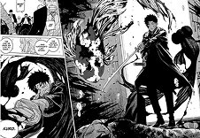 『カグラバチ』英語版の見開き